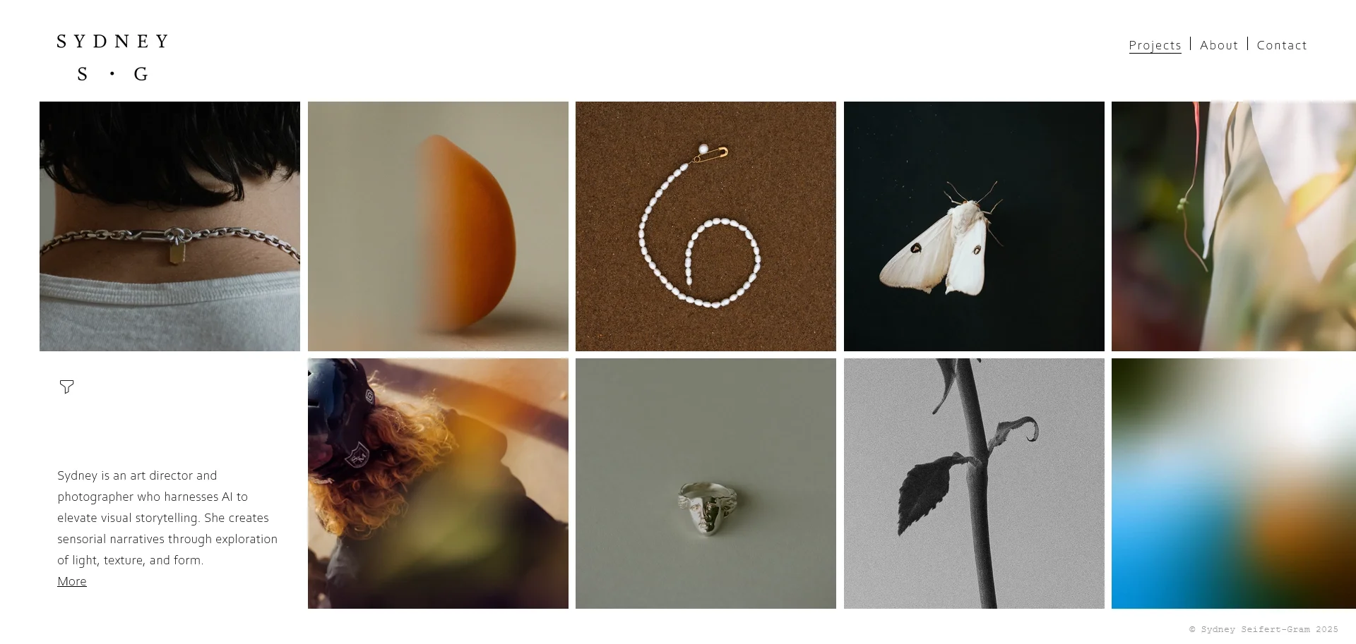 Sydney SG portfolio website screenshot